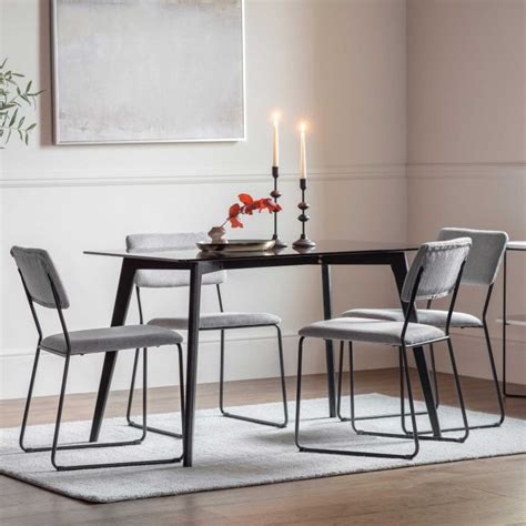 Blair Black Oak Dining Table Dining Furniture Dining Tables