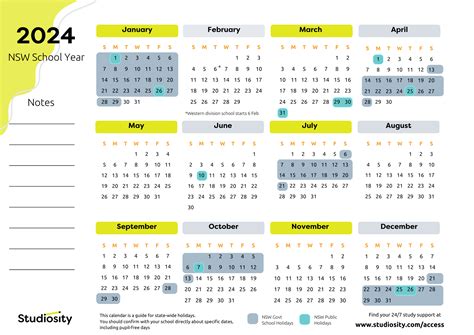 School Terms And Public Holiday Dates For Nsw In 2024 Studiosity