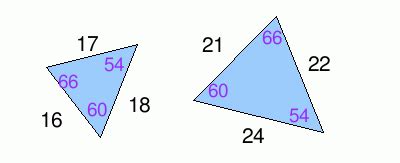 Select two different pairs of congruent triangles from the diagrams below. MathScore Practice: Congruent And Similar Triangles