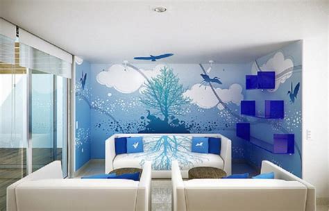 Adding colored walls, photos, artwork, lamps, curtains and pillows can begin to make a. Small Living Room Wall Murals Decorating Ideas - Wall ...