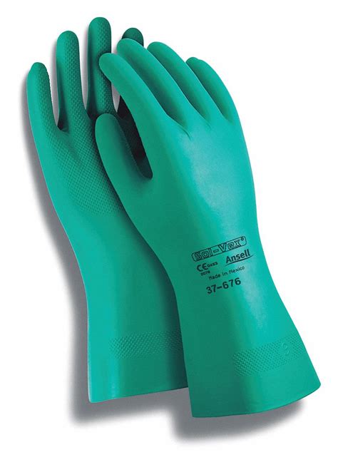 Ansell Chemical Resistant Gloves 15 Mil Vp 8 Pr Green 37 676 Vend