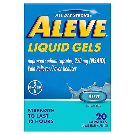 Aleve All Day Strong Pain Relieverfever Reducer 220 Mg Liquid Gels