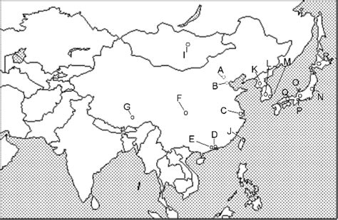 Blank Map Of Asia Quiz