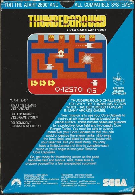 Thunderground 1983 Atari 2600 Box Cover Art Mobygames