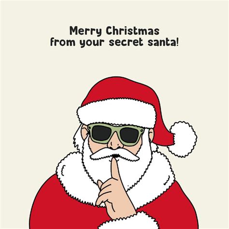 Secret Santa Christmas Confetti Exploding Greetings Card Boomf