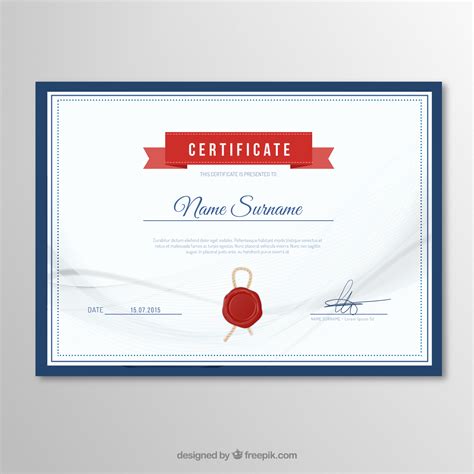 Compilation 10 Free Certificate Templates Freepik Blog