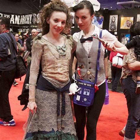 adorable lesbian doctorwho couple at nycc scifi cos… flickr