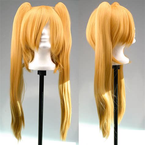 Buy Wigs Wig Supplies Cosplay Wig With Clip On Pony Tails Blonde