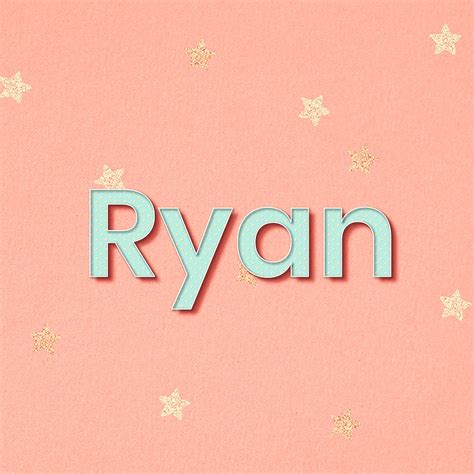Ryan Name Word Art Typography Free Vector Rawpixel