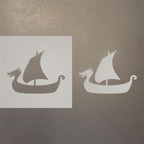 Viking Ship Reusable Mylar Stencils Laser Wood Shapes