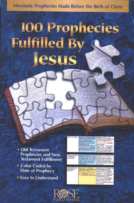 100 Prophecies Fulfilled Jesus Wall Chart Laminated Cei Bookstore Truth Publications
