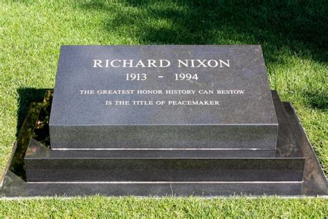 Richard Nixons Grave At The Richard Nixon Presidential Library Stock