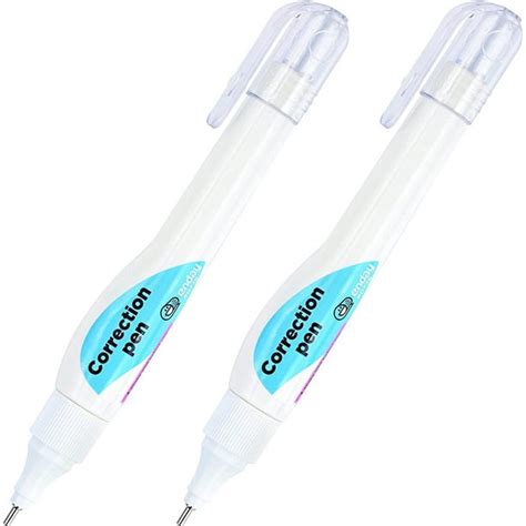 Enday Liquid Paper White Out Pen 7 Ml Correction Fluid Ink Eraser 2
