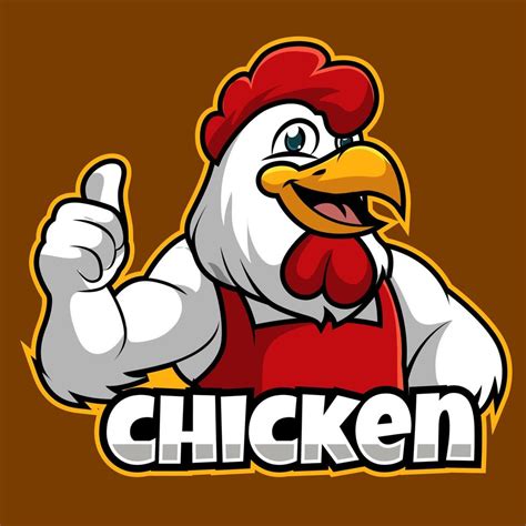 Chicken Mascot Logo Vector Illustration 6988690 Vector Art At Vecteezy