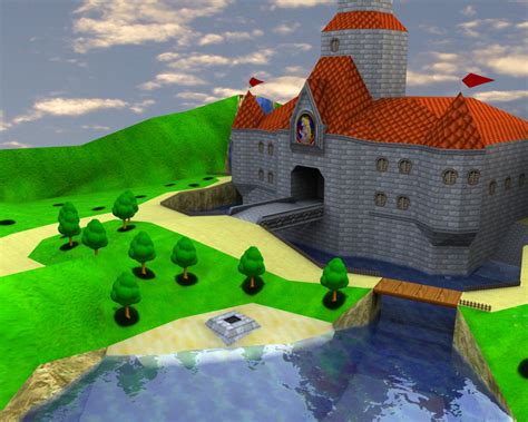 Peachs Castle Super Mario 64 Background Ive Liked The Design Of The