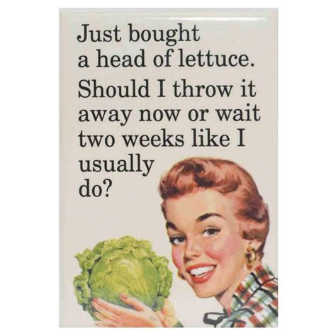 Fridge Magnet Just Bought A Lettuce Funny Quotes Vintage Humor