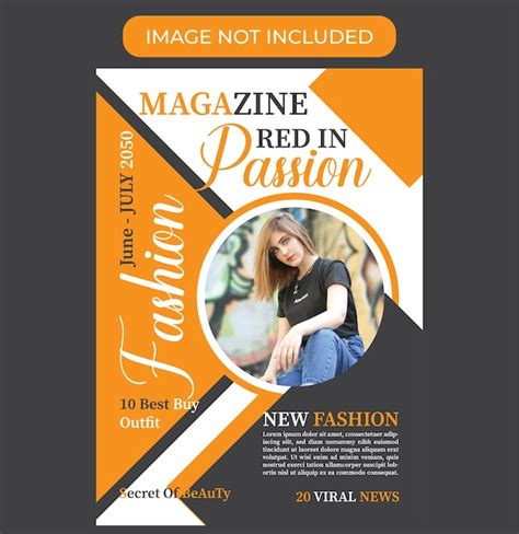 Premium Vector Fashion Magazine Cover Design Template