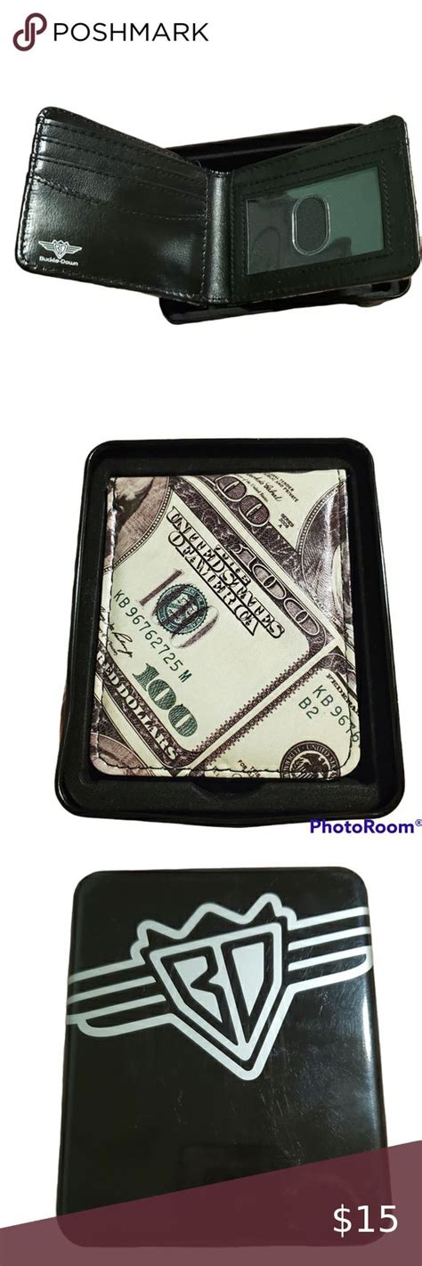Bi Fold Wallet 100 Dollar Bill Themed New In Box 100 Dollar Bill