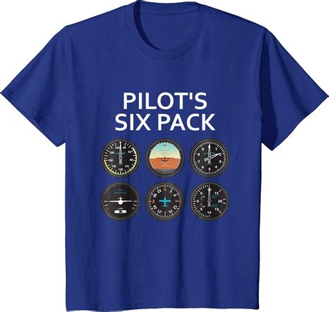 Pilots Six Pack Funny Aviation T Shirt Clothing