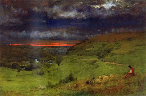 Sunset At Etretat By George Inness Print Or Oil Painting Reproduction