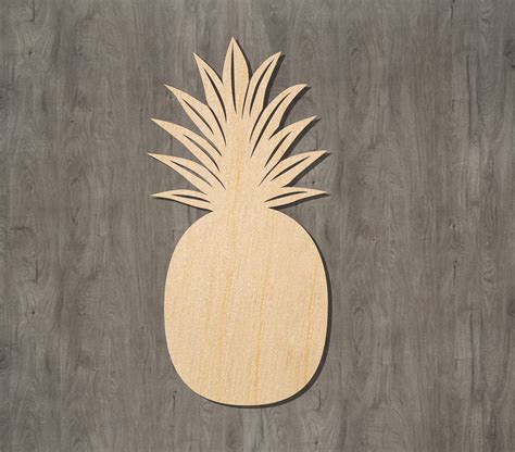 Pineapple Cutout Unfinished Wood Shape Craft Supply Art Etsy