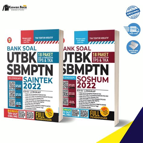 Jual 2022 Saintek Soshum Bank Soal UTBK SBMPTN Plus Soal Pembahasan TPS