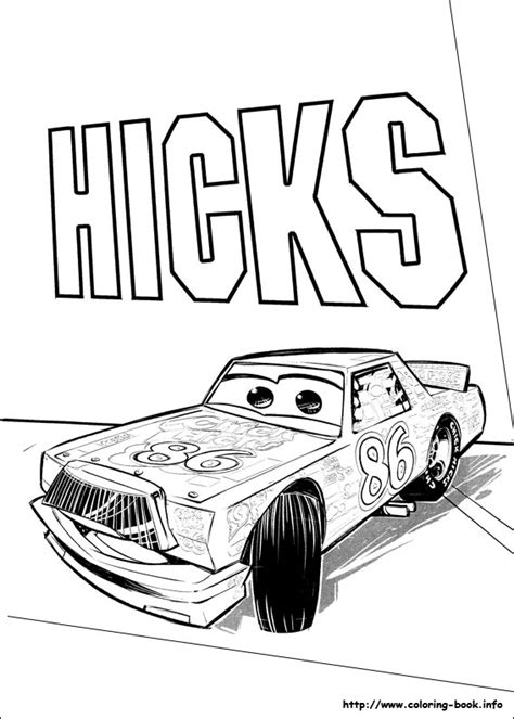 If you want cars picture for coloring yourself then you need to click on black & white print link. Chick Hicks Coloring Page at GetColorings.com | Free ...