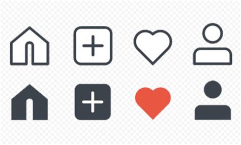 Instagram Group Of Buttons Icons Citypng