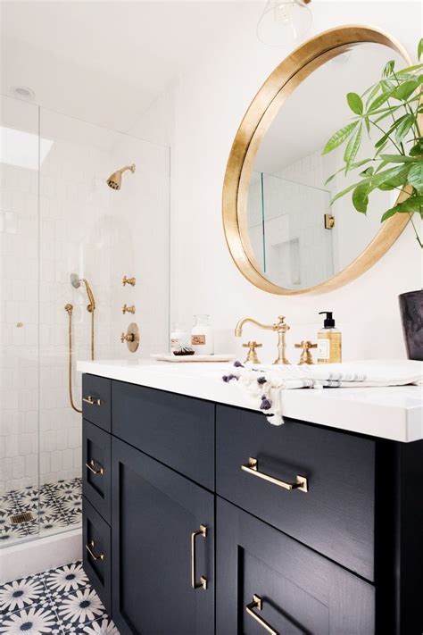 Single wall mount fixed adjustable shower head in chrome by glacier bay. Gold is back: 10 gold faucets for your bathroom - Add Value To Your Home | Debi Collinson