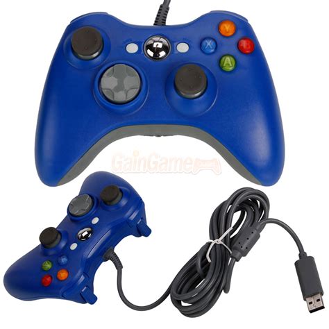 Uk Blue Xbox 360 Controller Usb Wired Game Pad For Microsoft Xbox 360