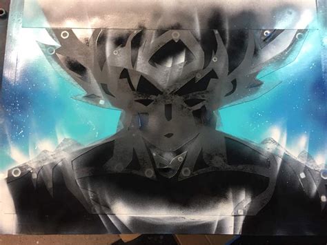 Goku Mastered Ultra Instinct “glow In Dark Spray Paint Art