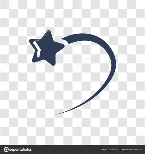 Shooting Star Icon Trendy Shooting Star Logo Concept Transparent