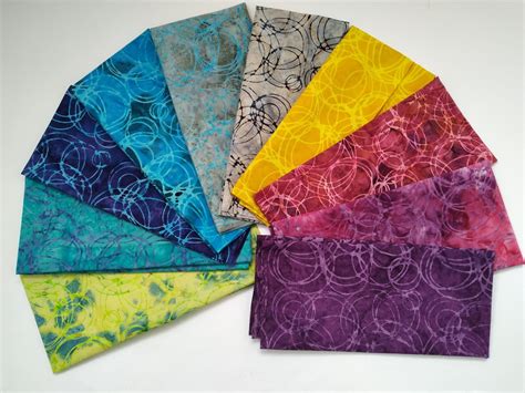 Batik Fat Quarter Bundle Pack Of 10 Fqs100 Cotton Multi Etsy Uk