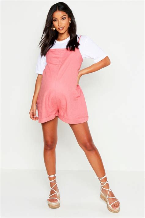 Maternity Linen Look Strappy Romper Strappy Romper Rompers Maternity Shops