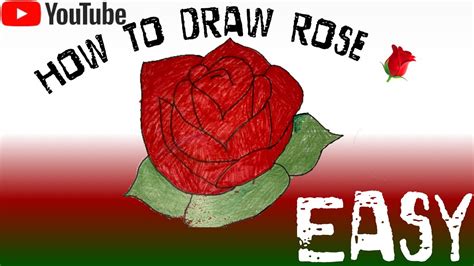 How To Draw Rose Easy Youtube