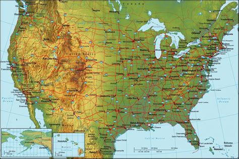Biada nam mapy góry mapa USA Ameryka Północna Ameryka Południowa