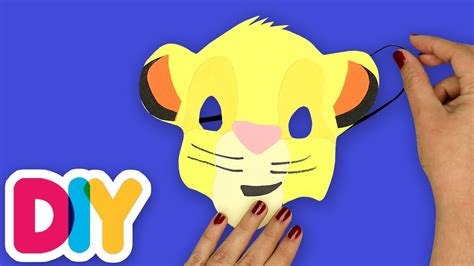 How To Make A Simba Mask Paper Craft Lion King Party Fast N Easy