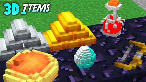 Items 3d Addon Para Minecraft Bedrock Pe Objetos En 3d En Minecraft
