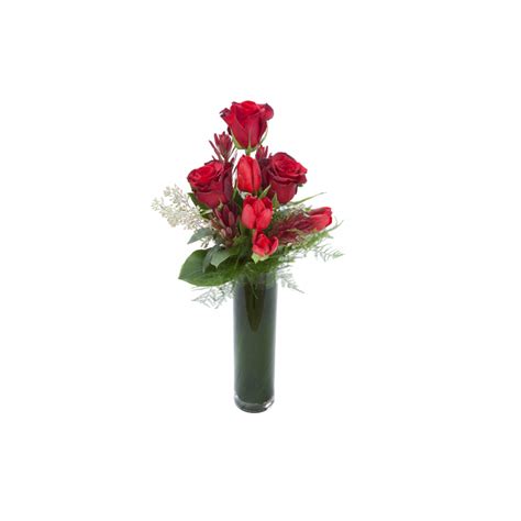 Half Dozen Roses In A Vase Edelweiss Floral Atelier