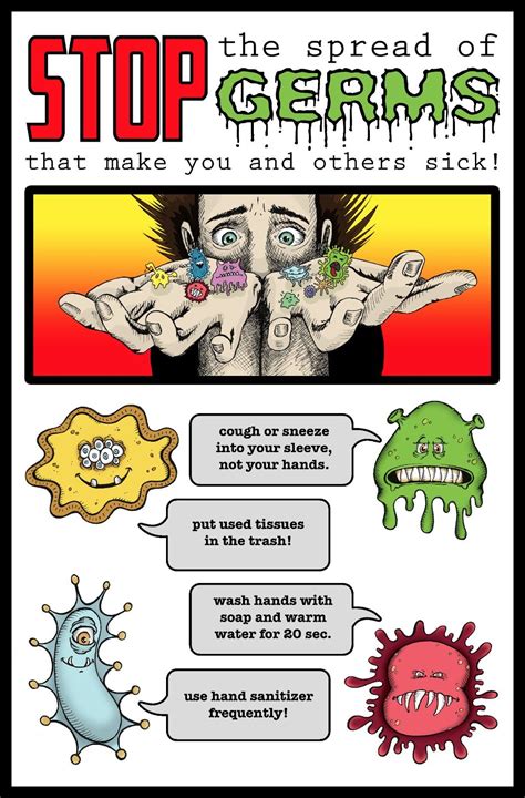 Holly Carden Illustrator Stop The Spread Of Germs Germs Preschool