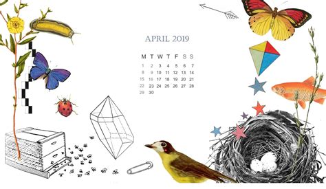 April 2019 Calendar Hd Wallpaper Desktop Calendar Free Calendar