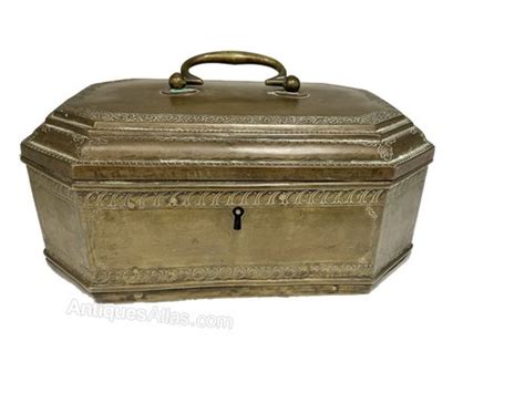 Antiques Atlas Antique Oriental Brassed Metal Tea Caddy Circa1820
