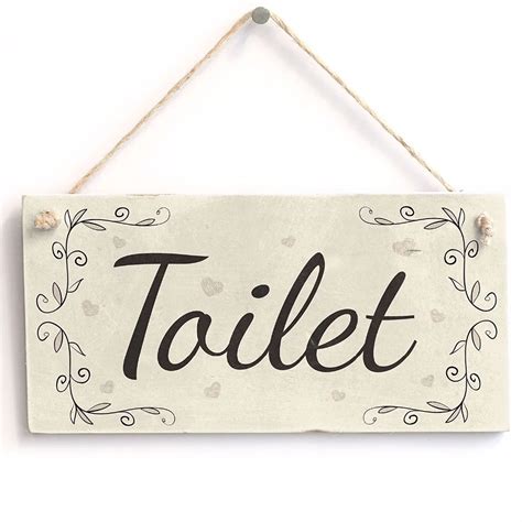 Meijiafei Toilet Vintage T Sign Plaque 10x5 In Plaques And Signs
