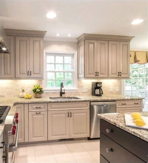 But you should be careful in choosing the brown granite, because the colors of granites. Taupe Kitchen Cabinets (Centsational Girl) | Taupe kitchen ...