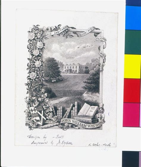 Bookplate Of John William Watson W Phillips Barrett Vanda Explore