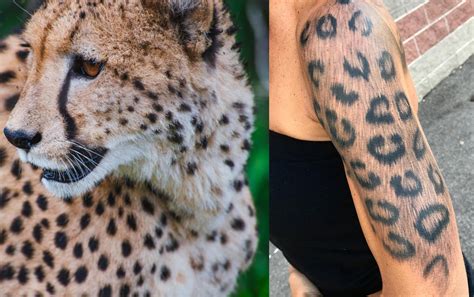 Leopard Print Tattoos On Thigh Designs