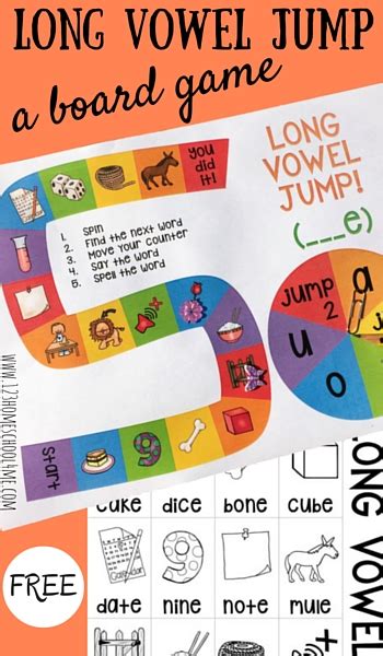 Free Long Vowel Jump Board Game