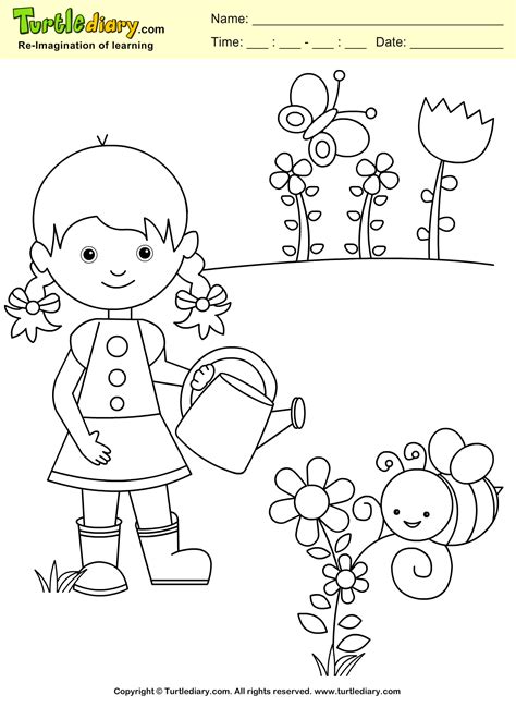 Easy Garden Coloring Pages