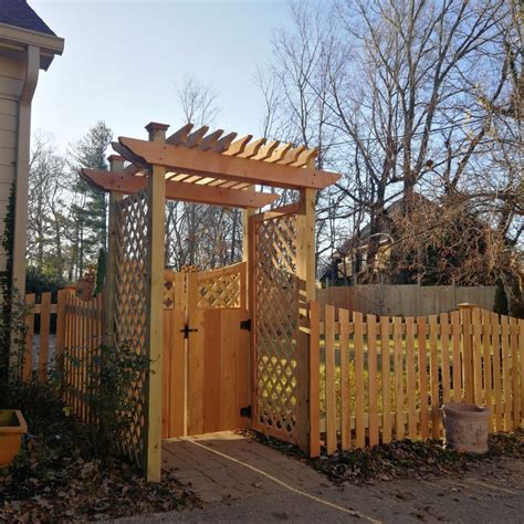 The structure itself adds beauty and height, while an arbor gate brings a sense of an arbor gate can be practical as well as decorative. Artisan Wood Gates - The Fence Guy of Louisville