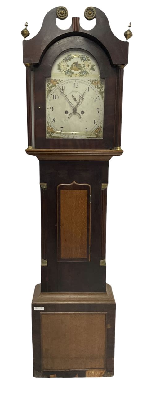 Ds An Early Nineteenth Century Longcase Clock C1820 In An Oak And Mahogany Veneered Case With